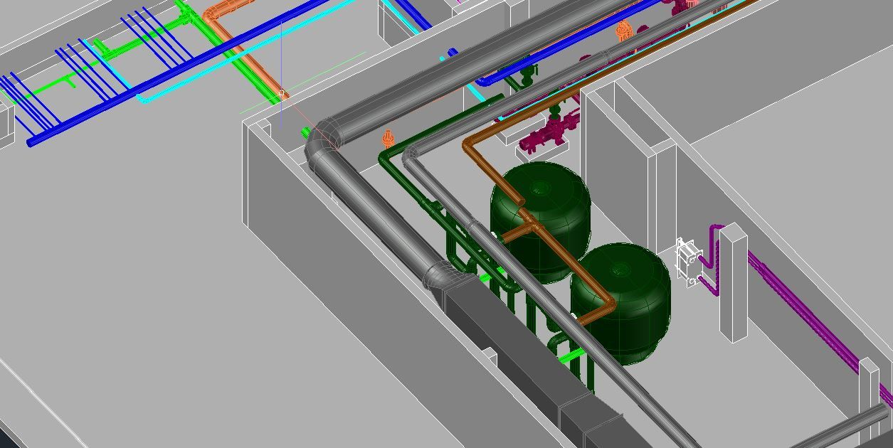 Réseaux hydrauliques en local technique à Coulommiers