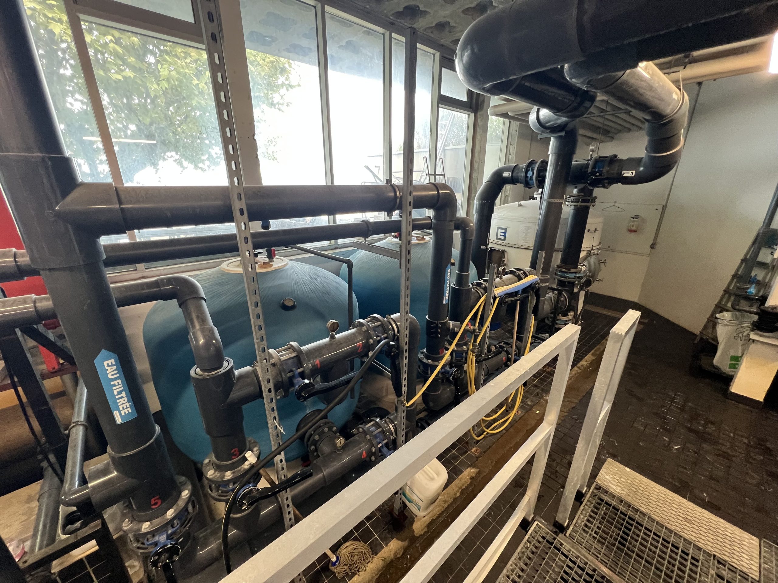 Filtres à sables bassin d'apprentissage existants.